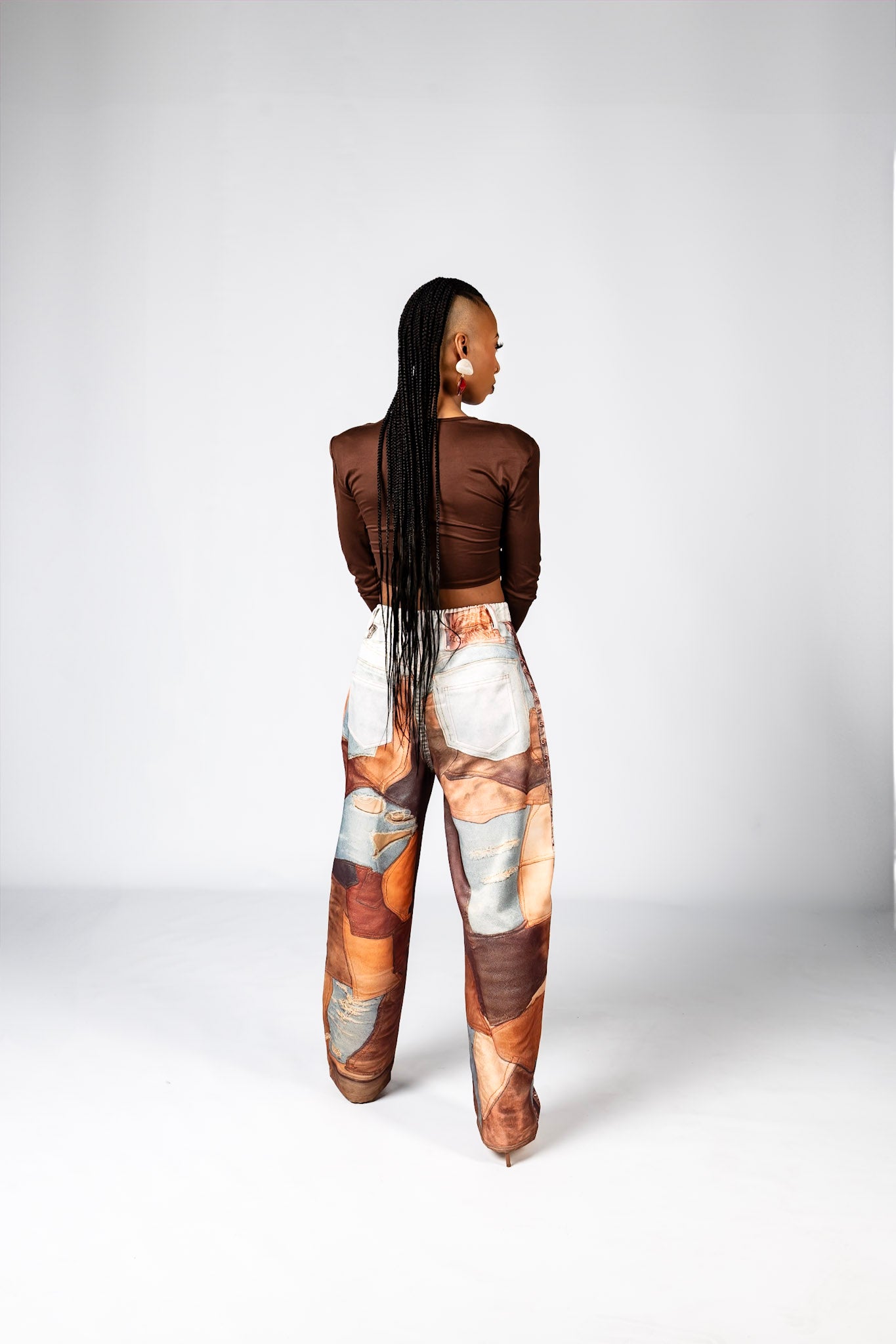 Liu Patch Print Trousers