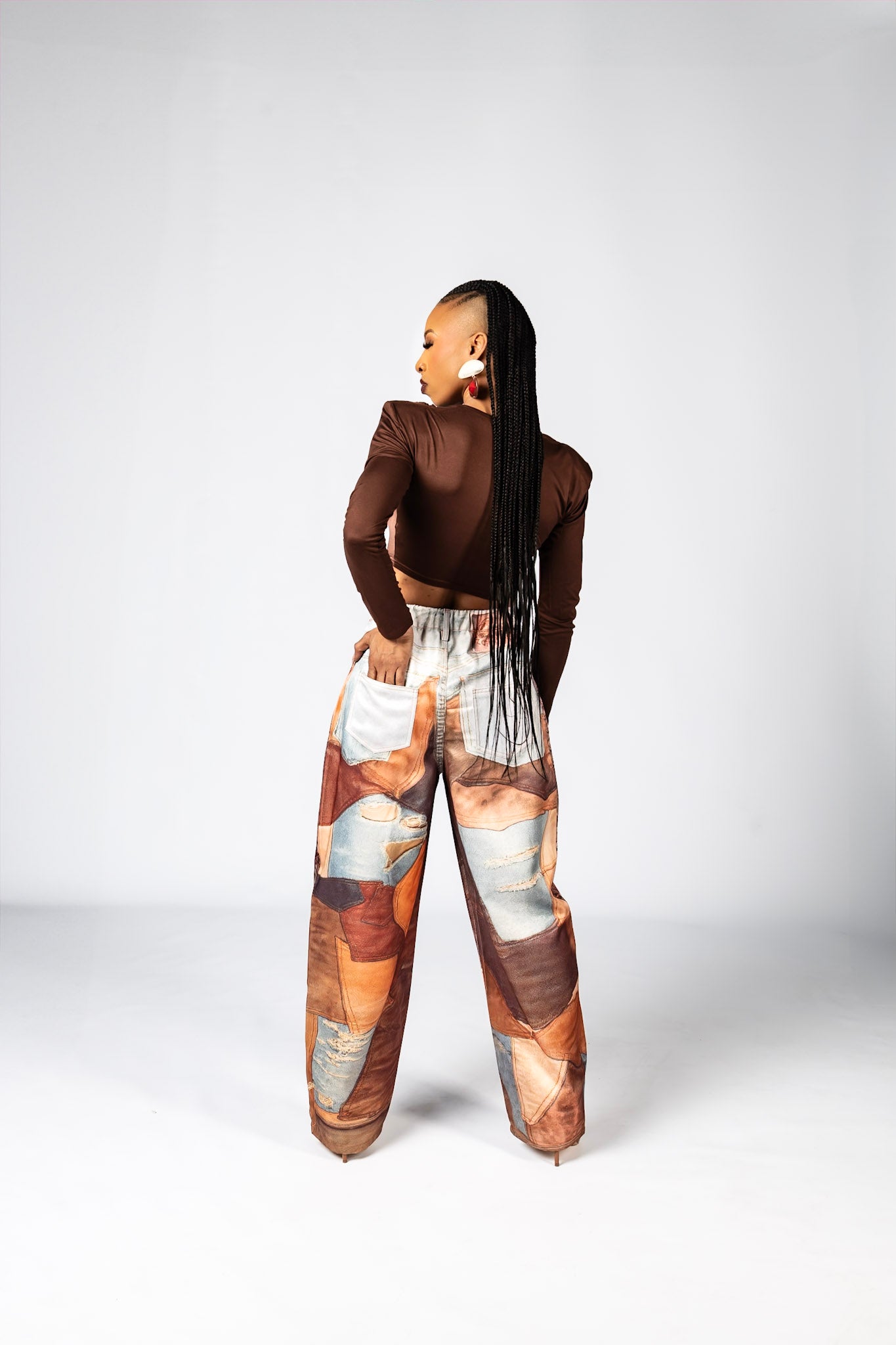 Liu Patch Print Trousers