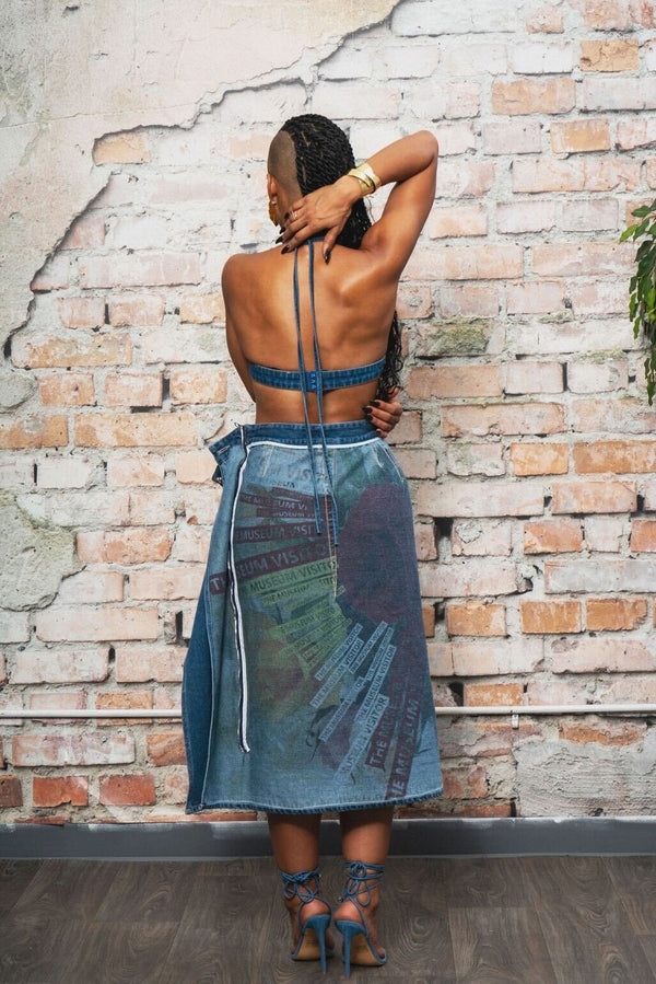 African Denim Dresses for Women HoneyTribe