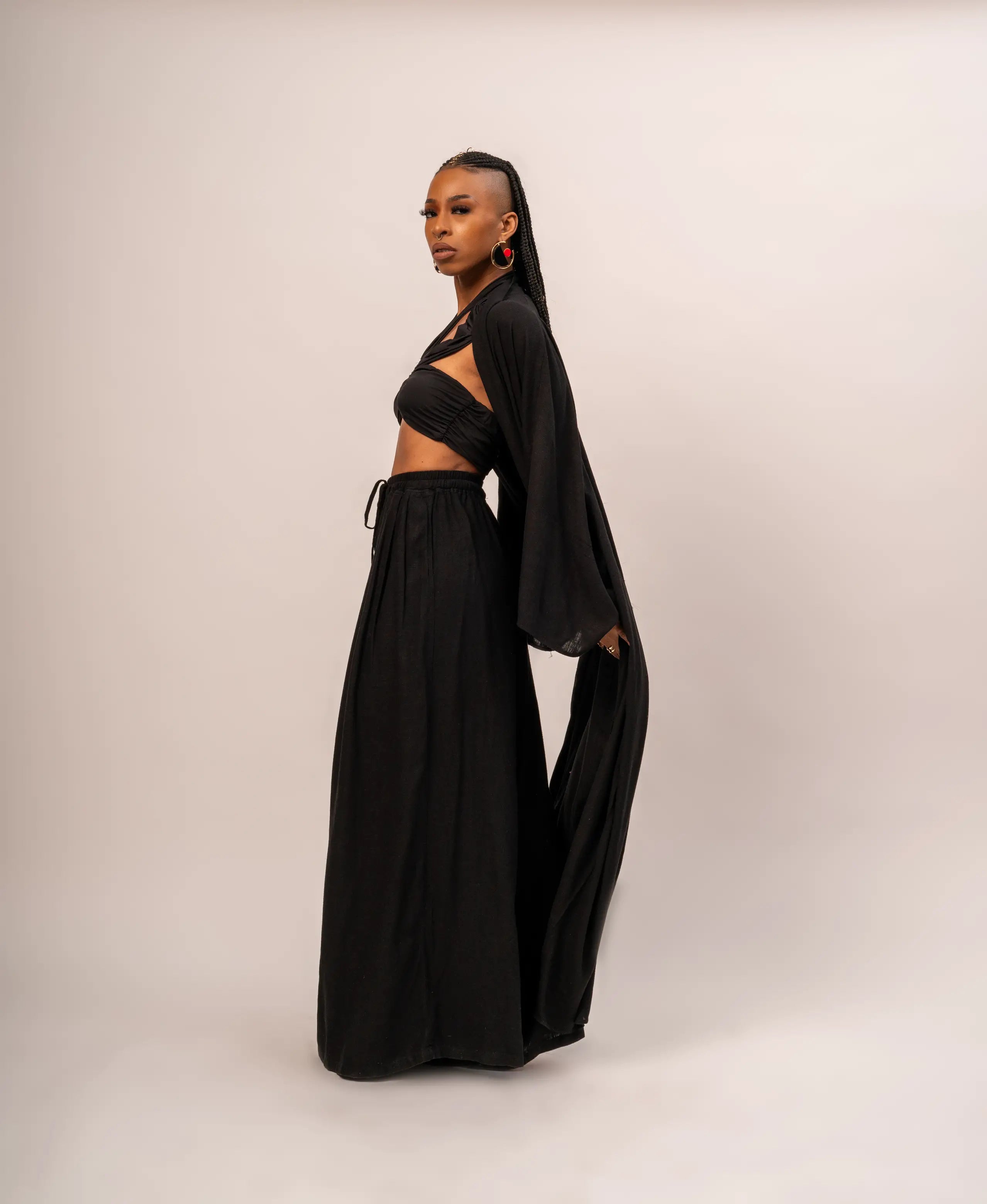 BLAQUE FLARE TROUSERS